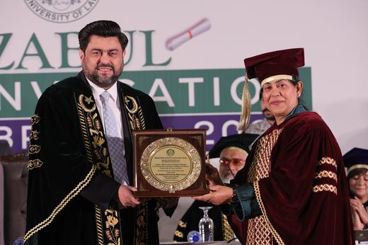 Chancellor Presents Shield to the Vice Chancellor